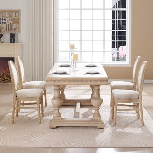English Elm French Country Dining Chairs Set Of 2 - Elegant Upholstered, Stackable & Versatile For Any Space W3426P324205