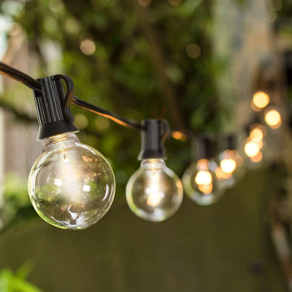 English Elm 197ft Outdoor Led String Lights 100 G40 Shatterproof Bulbs Warm Amber Patio Glow W1340P425345