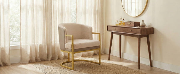 English Elm Modern Faux Fur Accent Chair Plush Upholstered Seat with Gold Iron Legs for Any Room Brown N763P360688D