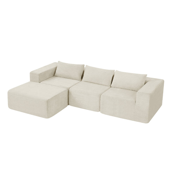 English Elm Christopher Knight Home® - 107" Compressed Sectional Sofas In Elegant Khaki - Modular Design, Cloud-Like Comfort & Durability! N771P346765V_N771P346766V