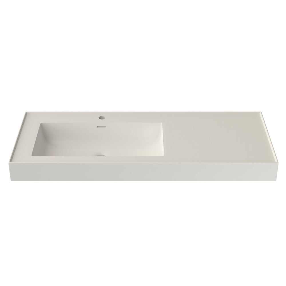 English Elm Inner White Solid Surface Basin with Matte Black Exterior for Modern Bathrooms T3785P491209