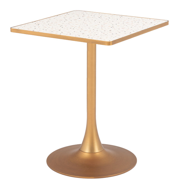 Zuo Modern Spot Bistro Table – Modern Elegance For Your Home Decor, Chic Mdf And Steel Design For Versatile Use Beige Mdf,Steel 110407-zuo-modern