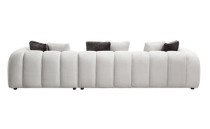 English Elm Manilla Ivory Linen Sectional Sofa With 8 Pillows - Modern Comfort & Style For Any Living Space B2726S00305-GIGA
