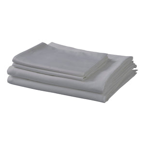 English Elm Bamboo Cotton Blend Queen Sheet Set Breathable Viscose Weave for Cool Restful Sleep Grey B180P172148
