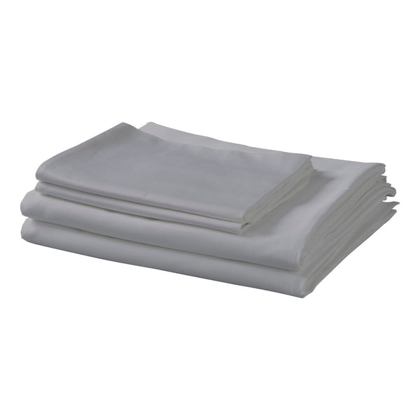 English Elm Bamboo Cotton Blend Sheet Set Breathable Soft 240 Thread Count for All Seasons White+ Charcoal B180P172147