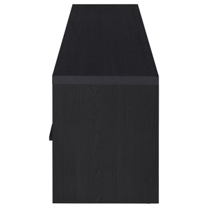 English Elm Ian Modern Black TV Stand Console with 2 Doors, Drawer & Shelf — Storage Media Center for 70" TVs B062P378249