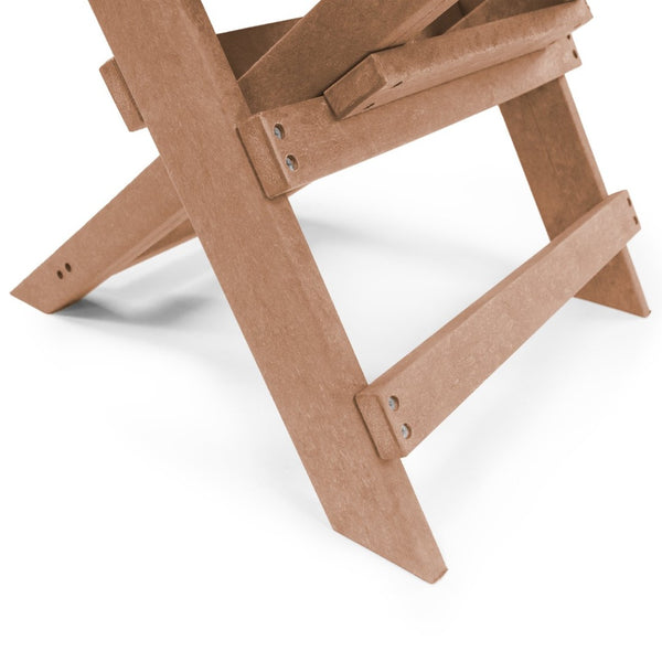 English Elm Coastal Bay Recycled Hdpe Folding Bistro Chair for Patio and Balcony Use Teak B2745P409659