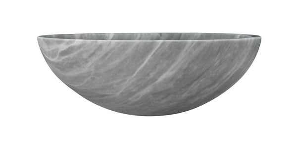 English Elm Carrara Gray Marble Vessel Sink – Semi-Polished Natural Stone Elegance For Luxurious Bathrooms W1696P333278