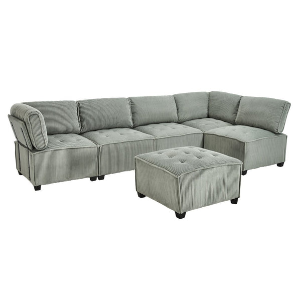 English Elm United Modular Sectional Sofa - U-Shaped Reversible Chaise Couch For Stylish Living & Comfort W1568S00152-GIGA