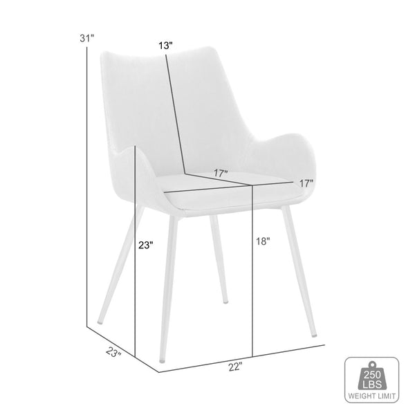 English Elm Avery Mid-century Upholstered Dining Chair with Gold Metal Legs for Modern Interiors B2736P464860