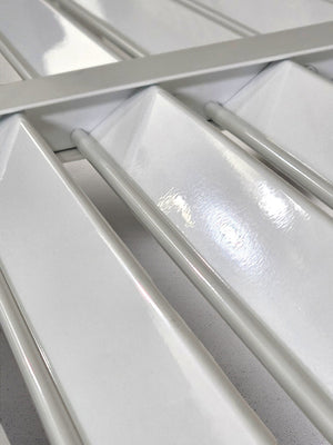 English Elm Haze Aluminum Outdoor Awning White Powder Coat Architectural Entry Door Weather Shield B2755P462220
