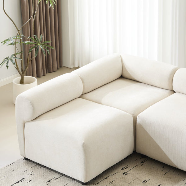 English Elm Christopher Knight Home® - Evelyn 83 In. 4-Piece Modular Sectional Sofa – Customizable Chenille Couch For Stylish Living Rooms N773IS00022B