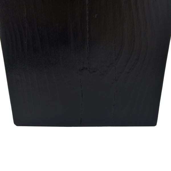 English Elm Christopher Knight Home® - Wood-Look Square-Column End Table 33.75" H with Distressed Wood-Like Finish, Durable MGO Fiberglass Blend Black N770P284172B