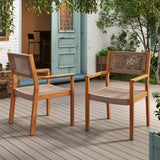 Christopher Knight Home® Set of 2 Braided Dining Chairs in Light Brown