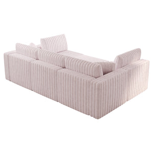 English Elm 106.3" Soft U-Shaped Modular Sofa With Hydraulic Lift Ottoman - Cozy, Stylish & Perfect For Any Space W1767S00022