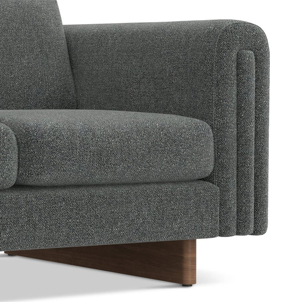 English Elm Jones 61 inch Loveseat with Eco-Friendly Polyester Upholstery, High-Density Foam Comfort & Durable Frame DARK GREY B136P364286