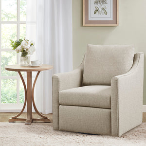 JLA Home Martha Stewart - Swivel Bedford Collection Armchair with 360° Rotation, Removable Cushions, Durable Upholstery, Tailored Design MT103-1208