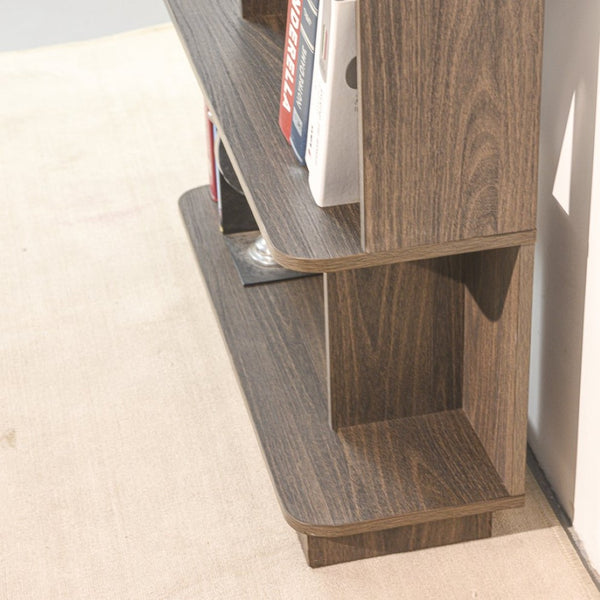 English Elm 31.5" Tall 5-tier Mdf Bookcase Slim Open Shelving Unit for Office Bedroom Living Room Dark Brown W2899P444163