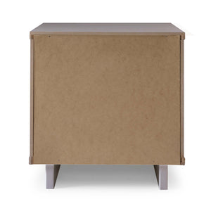English Elm Granville 18" Nightstand In Light Gray - Modern 2-Drawer Design With Gold Handles For Elegant Storage B365P398523