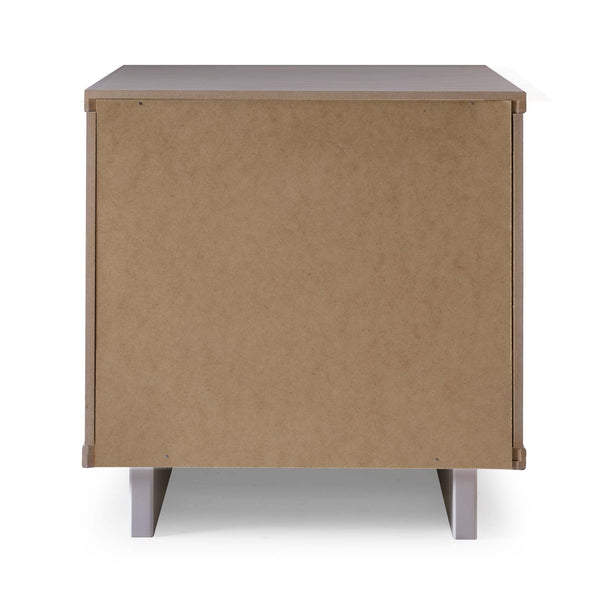 English Elm Granville 18" Nightstand In Light Gray - Modern 2-Drawer Design With Gold Handles For Elegant Storage B365P398523
