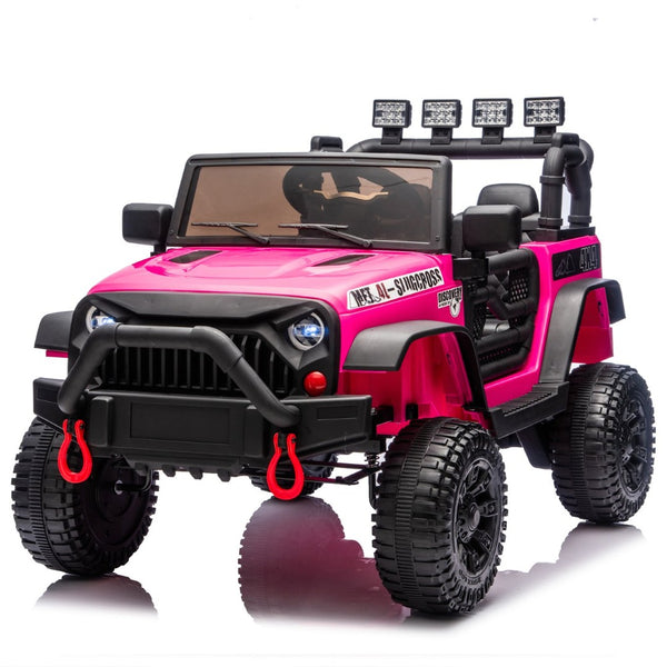 English Elm 24v Kids Electric Ride on Car with Parental Remote Dual Motor Four Wheel Suspension W1578P356392