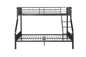 English Elm Caius Gunmetal Twin XL/Queen Bunk Bed Metal Frame with Built-In Ladder, Guardrail & 330lb Capacity B2726S00343