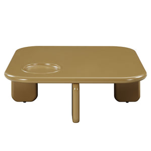 English Elm Joane Square Low Profile Coffee Table Lacquered Mdf for Modern Living Rooms B2726P442575