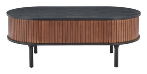 Koriana Coffee Table Black & Walnut 110298 Zuo Modern