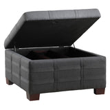 OSP Home Furnishings Detour Strap Ottoman Charcoal