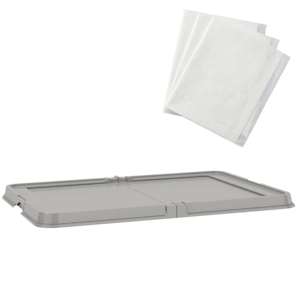 English Elm Innovative Foldable Pee Pad Holder Dual Mode Pp Tray for Dogs Travel Ready T3971P487132
