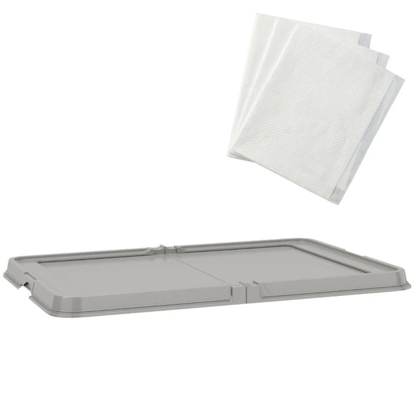 English Elm Innovative Foldable Pee Pad Holder Dual Mode Pp Tray for Dogs Travel Ready T3971P487132