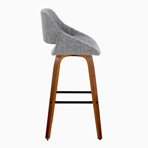 English Elm Fixed-height Industrial Counter Stools Tufted Faux Leather Black Metal Set of 2 B202S02158