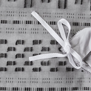 English Elm Full/Queen Rhea Cotton Jacquard Duvet Cover Mini Set – Grey Striped Eyelash Weave, OEKO-TEX Safe Comfort B03596480