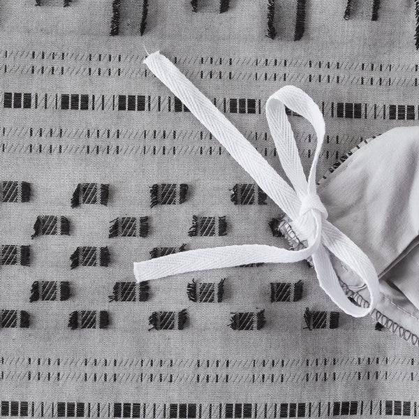 English Elm Full/Queen Rhea Cotton Jacquard Duvet Cover Mini Set – Grey Striped Eyelash Weave, OEKO-TEX Safe Comfort B03596480