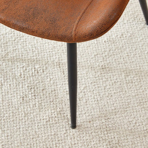 English Elm Table and Chair Set Extendable Round to Oval Wood Grain Mdf with Six Upholstered Seats W1151S03967