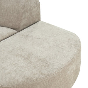 English Elm 111" Curved Sectional Sofa Set Plush Lamb Wool Upholstery Deep Seat Ottoman Lounge Espresso N767P371305E