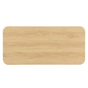 English Elm Modern Mid-century Coffee Table Tambour Doors Open Shelves Warm Wood Living Room Natural N770P333553N