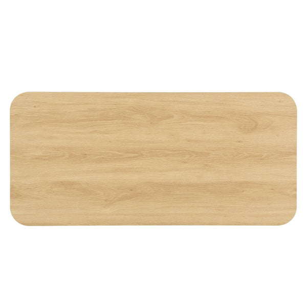 English Elm Modern Mid-century Coffee Table Tambour Doors Open Shelves Warm Wood Living Room Natural N770P333553N