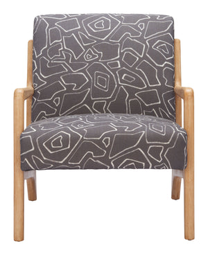 Zuo Modern Runa Accent Chair - Stylish Modern Design, Premium Quality Fabric & Wood For Elegant Living Spaces Gray 100% Polyester,Plywood,Rubberwood 110469-zuo-modern