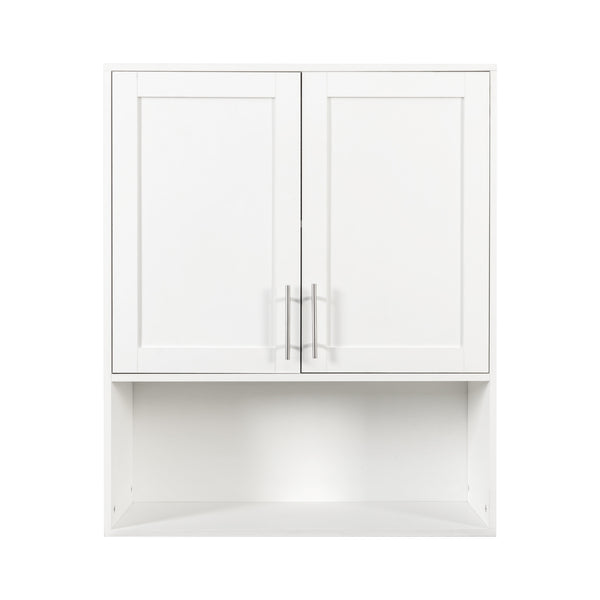 English Elm Bathroom Mirror Cabinet with Dual Tissue Slots, Adjustable Shelves, Durable Melamine Wood Finish W331P279735