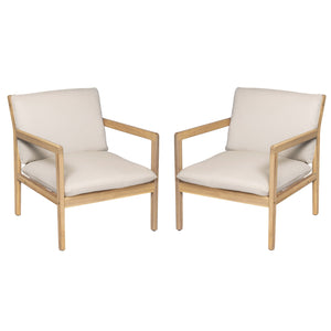 English Elm Christopher Knight Home® - Outdoor 29" Seat Height Aluminum Barstools with Rope Scallop Backrest, Rust-Resistant Patio Set Light Teak N772P247684L