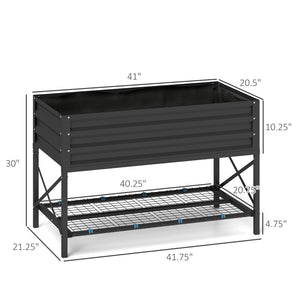 English Elm Self-draining Elevated Fir Wood Planter with Lattice Trellis for Backyard Gardens T3971P422615