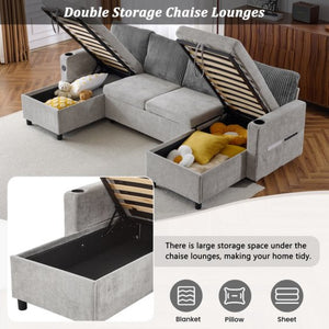 English Elm Swivel Barrel Accent Chair Chenille Tufted Round Club Seat for Living Room Lounge Grey N719S002230E