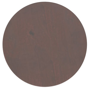 English Elm Demy Accent Table with Sustainable Mango Wood Top and Slatted Metal Base — Compact, Durable Style Dark Brown B136P158992