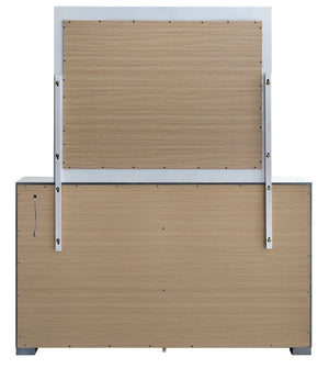 English Elm Milan Modern White Dresser with Integrated Led Lighting and Full Extension Drawers White B078P497945