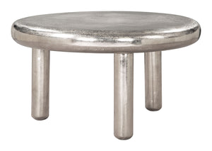 Zuo Modern Arian Coffee Table Silver - Modern Design With Recycled Aluminum, Chic & Versatile For Any Space Silver Recycled Aluminum 110796-zuo-modern