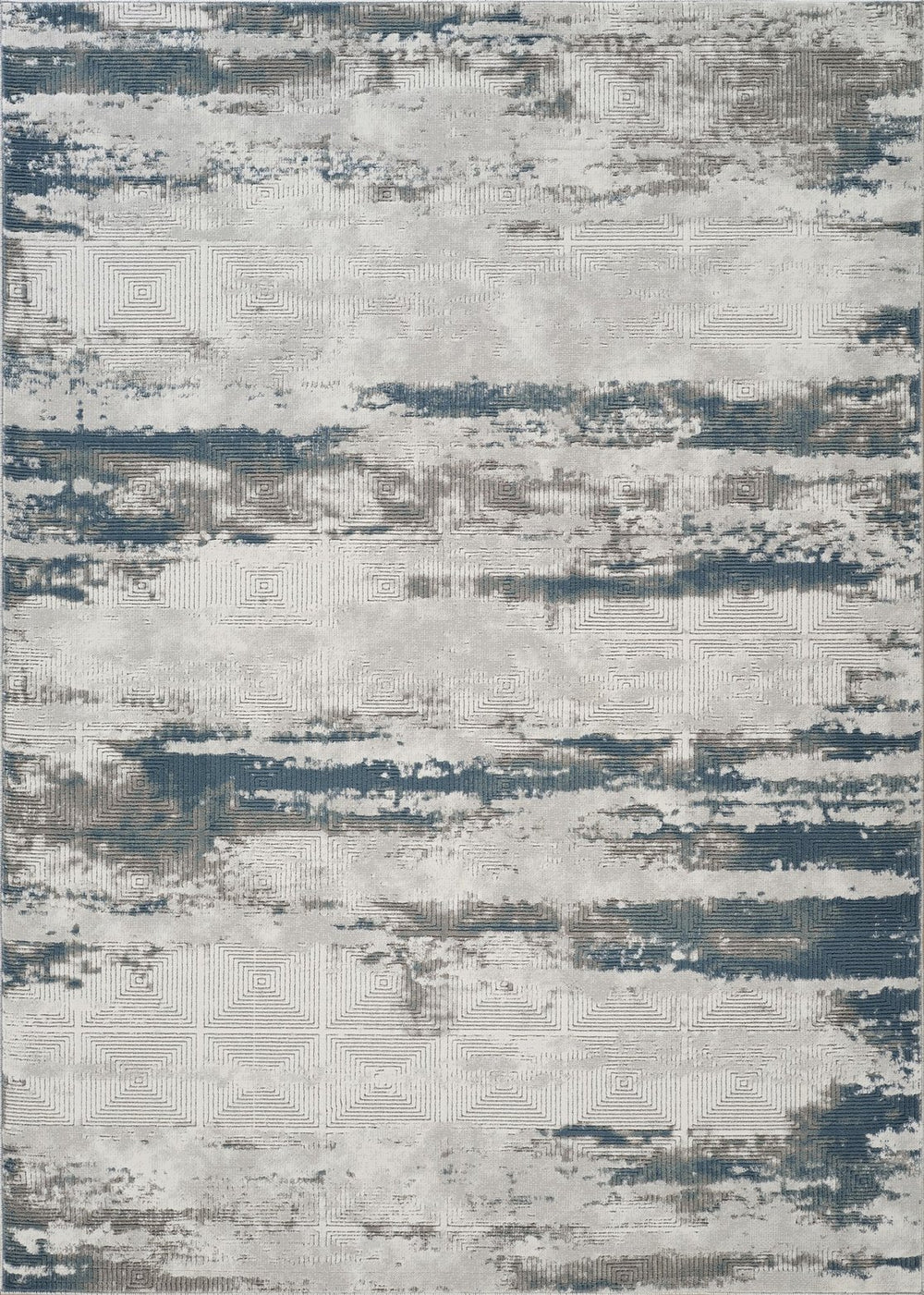 English Elm Geometrix Gray Area Rug 5'3" X 7'3" - Soft, Stain-Resistant, Modern Geometric Design For Home Decor B186P316838