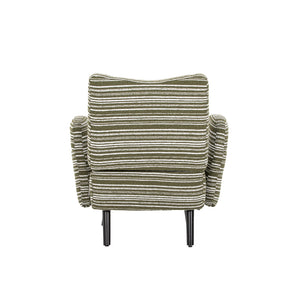 English Elm Modern Bouclé Armchair with High-Density Foam, Side Pocket & Solid Wood Legs for Cozy Reading Spots Olive Green W395P376571