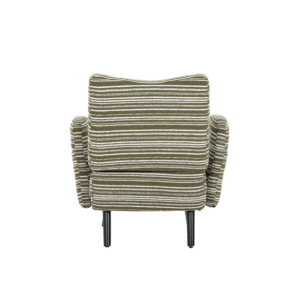 English Elm Modern Bouclé Armchair with High-Density Foam, Side Pocket & Solid Wood Legs for Cozy Reading Spots Olive Green W395P376571