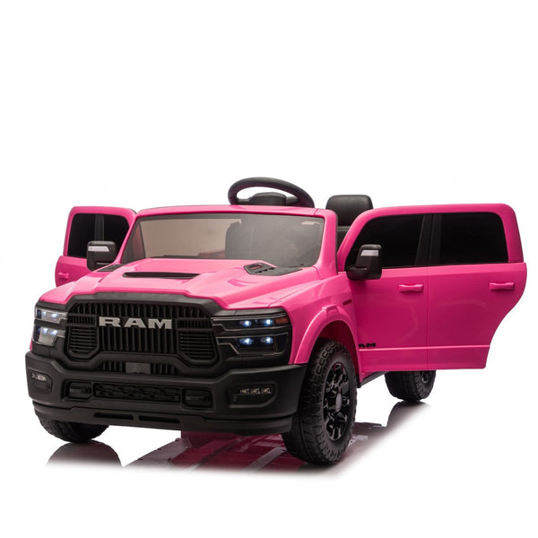 English Elm 24v Dodge Ram 2500 Licensed Kids Ride on Truck with Remote Dual Motors Suspension W1578P305882